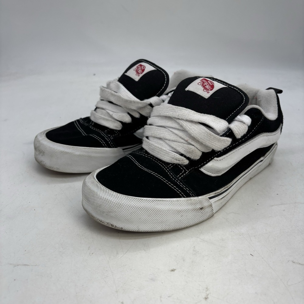 Vans Knu Skool Black White Shoes Mens 9.5 Padded Chunky Skater VN0009QC6BT